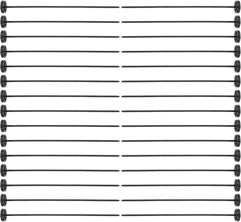 أزرار سوداء غير قابلة للخياطة 30 قطعة تثبيت بدون إبر لإصلاح الملابس وتزيين التنانير - Image 1
